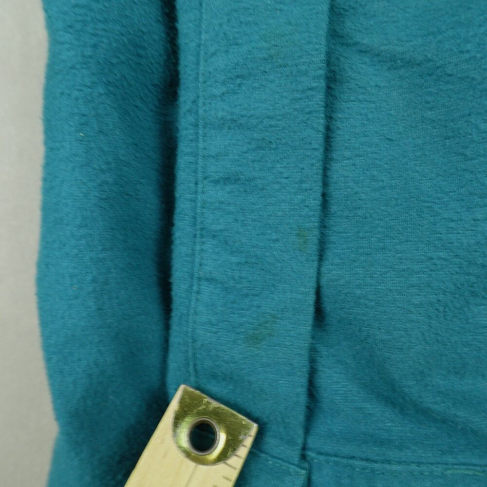 Vintage LL Bean Chamois Cloth Shirt Mens Sz 15.5 Made in USA Blue Flannel - Picture 8 of 11